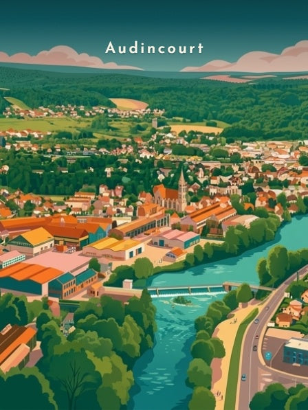 Vue sur le Doubs — Pôdevache, visuel seul