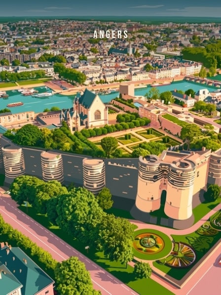 Le château des ducs d'Anjou vu du ciel — Pôdevache, visuel seul