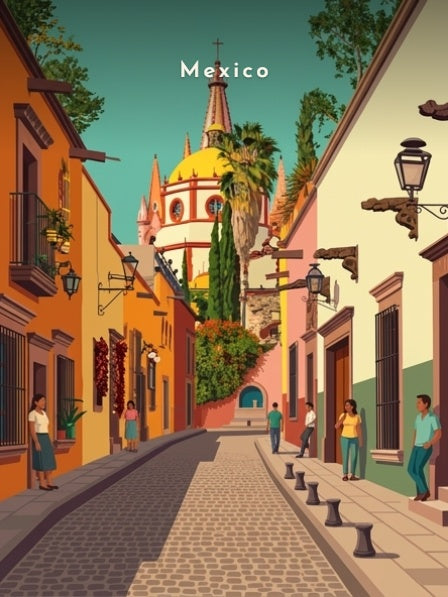 Ruelle coloniale vers l'église — Pôdevache, visuel seul