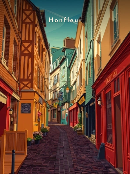 Ruelle pavée aux pans de bois — Pôdevache, visuel seul