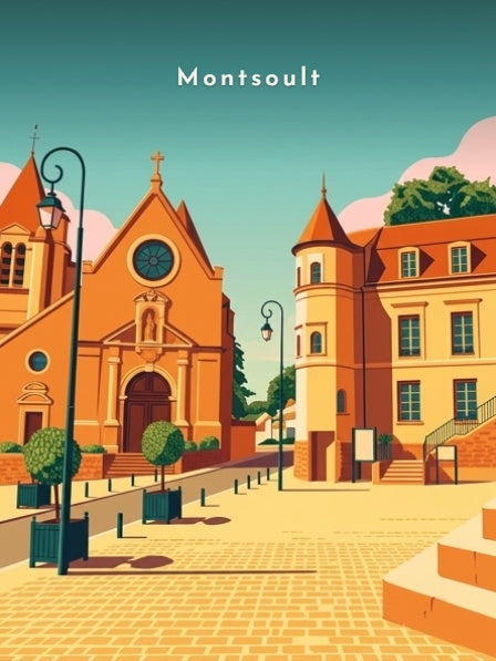 L'église Saint-Sulpice et la mairie — Pôdevache, visuel seul