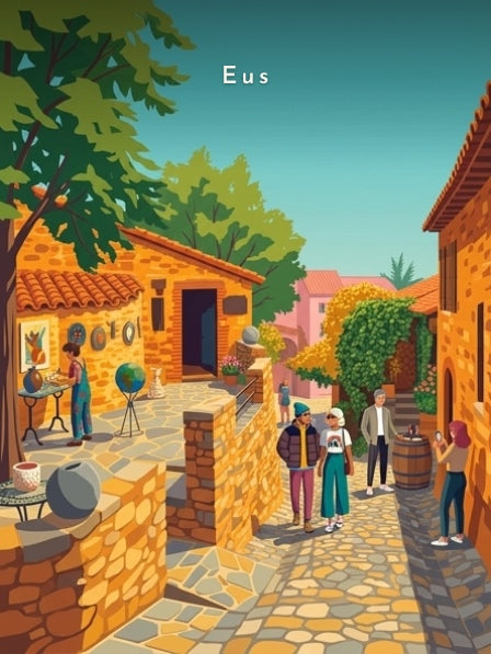 Ruelles pavées et ateliers d'artistes — Pôdevache, visuel seul