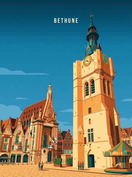 Le Beffroi et la Grand'Place — Pôdevache, visuel seul