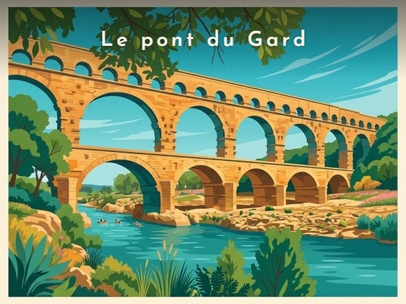 Le pont du Gard — Pôdevache, visuel seul
