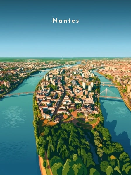 L'île de Nantes vue du ciel — Pôdevache, visuel seul