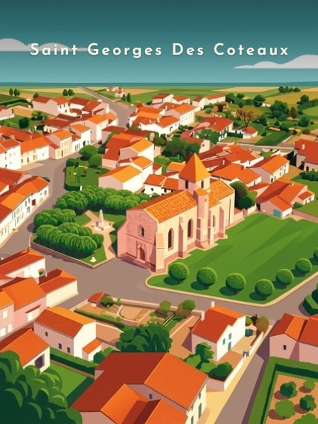 Vue aérienne du bourg — Pôdevache, visuel seul