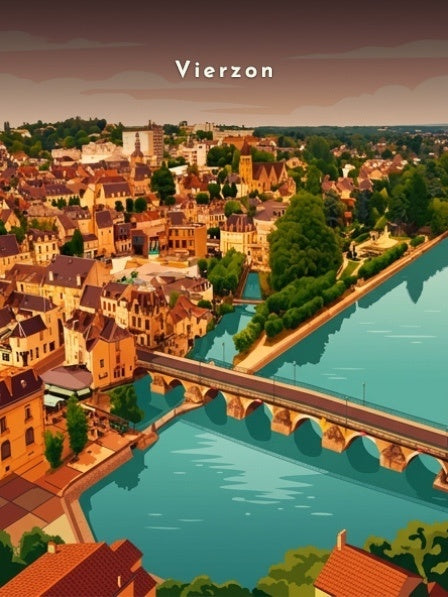 Le pont à arches en vue plongeante — Pôdevache, visuel seul