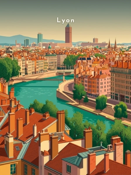 Vue sur la Saône et la Part-Dieu — Pôdevache, visuel seul