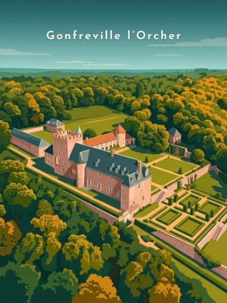 Château d'Orcher et jardins — Pôdevache, visuel seul