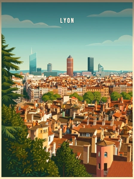 La Part-Dieu depuis Fourvière — Pôdevache, visuel seul