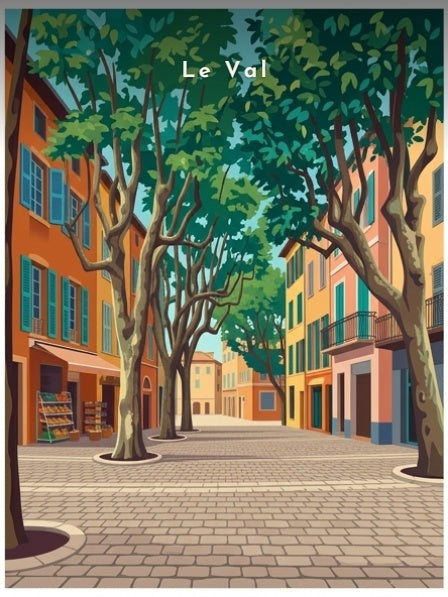 Le cours ombragé de platanes — Pôdevache, visuel seul