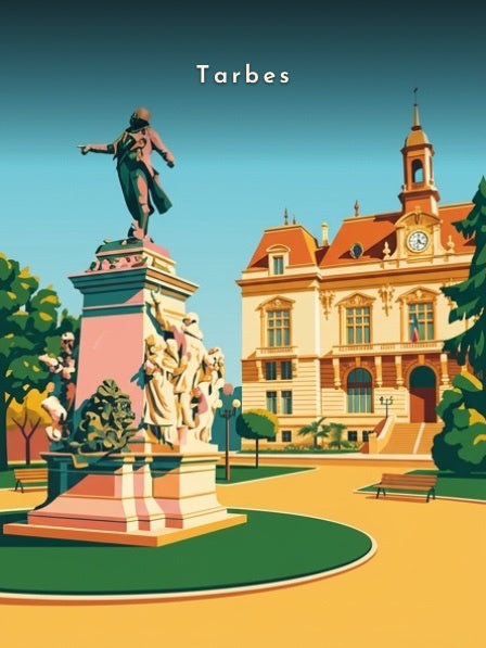 Statue Danton sur la place Jean-Jaurès — Pôdevache, visuel seul