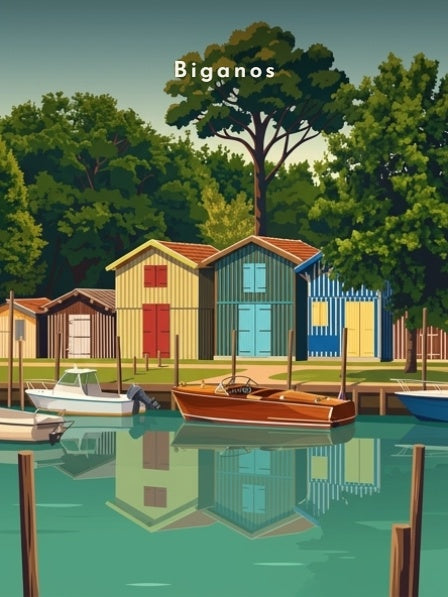 Les cabanes depuis l'eau — Pôdevache, visuel seul