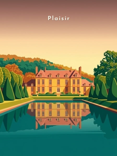 Le château et son miroir d'eau — Pôdevache, visuel seul