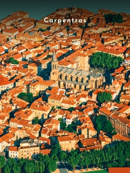 Vue aérienne sur les toits — Pôdevache, visuel seul