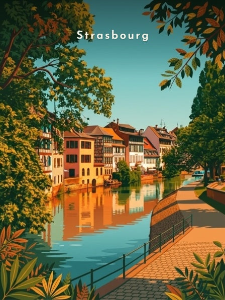 Quai pavé à la Petite France — Pôdevache, visuel seul