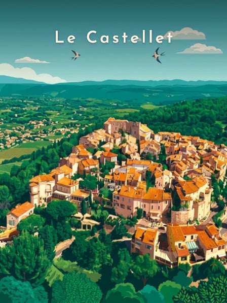 Vue sur le village perché — Pôdevache, visuel seul
