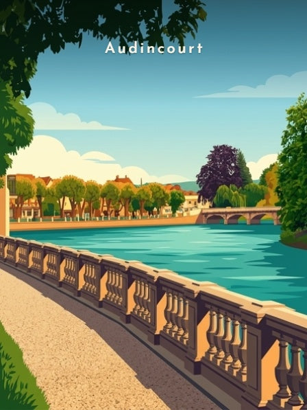 Les berges du Doubs — Pôdevache, visuel seul