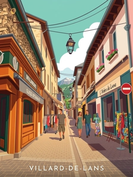 Rue piétonne ensoleillée — Pôdevache, visuel seul