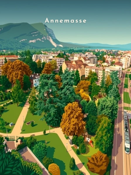 Le Salève depuis le parc Montessuit — Pôdevache, visuel seul