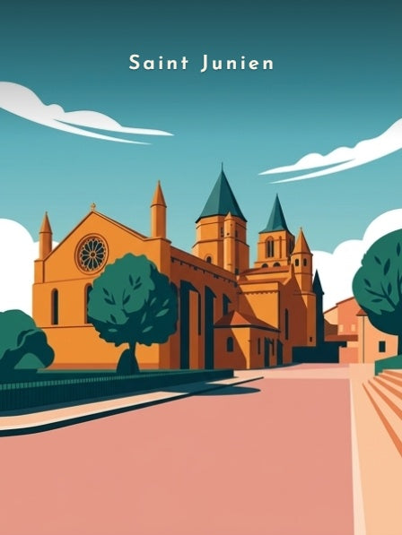 La collégiale depuis la rue — Pôdevache, visuel seul