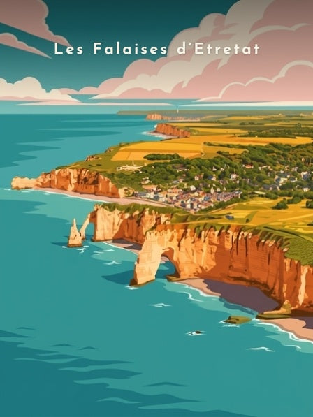 Les Falaises d’Étretat — Pôdevache, visuel seul