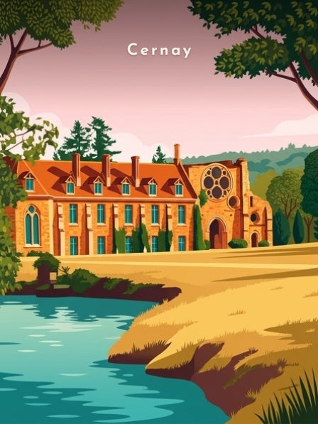 L'abbaye des Vaux-de-Cernay et l'étang — Pôdevache, visuel seul