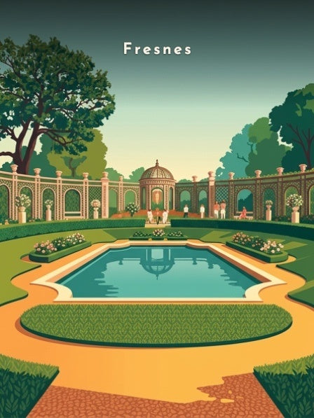 Bassin et treillages du jardin — Pôdevache, visuel seul