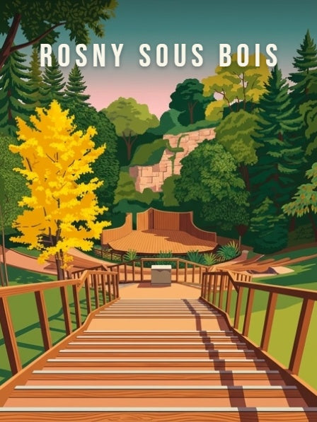 L'escalier et la scène en bois — Pôdevache, visuel seul