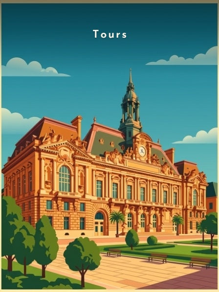 L'Hôtel de Ville depuis le square — Pôdevache, visuel seul