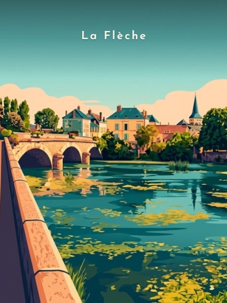 Le pont des Carmes et le Loir — Pôdevache, visuel seul
