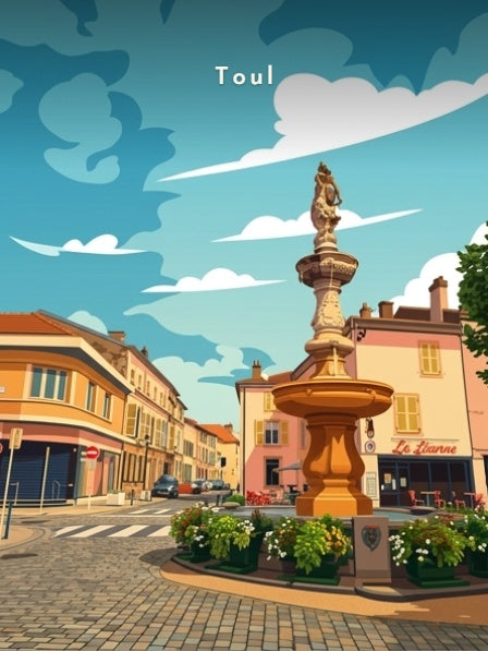 La fontaine du centre historique — Pôdevache, visuel seul