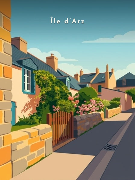 Ruelle fleurie du bourg — Pôdevache, visuel seul