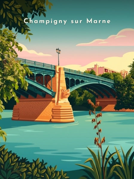 Le pont sur la Marne — Pôdevache, visuel seul