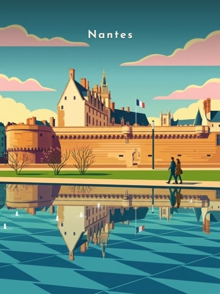 Le château des ducs et le miroir d'eau — Pôdevache, visuel seul