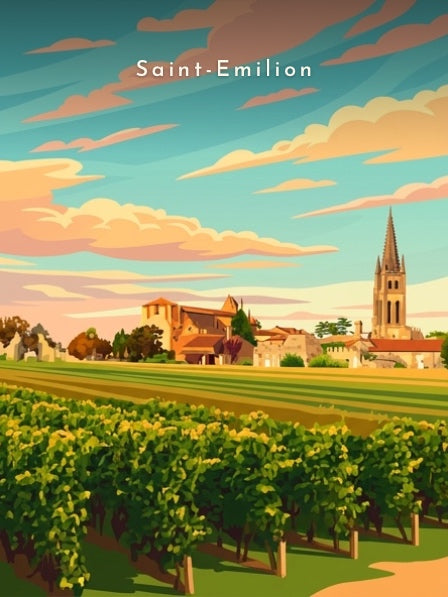 Le clocher monolithe et les vignes — Pôdevache, visuel seul