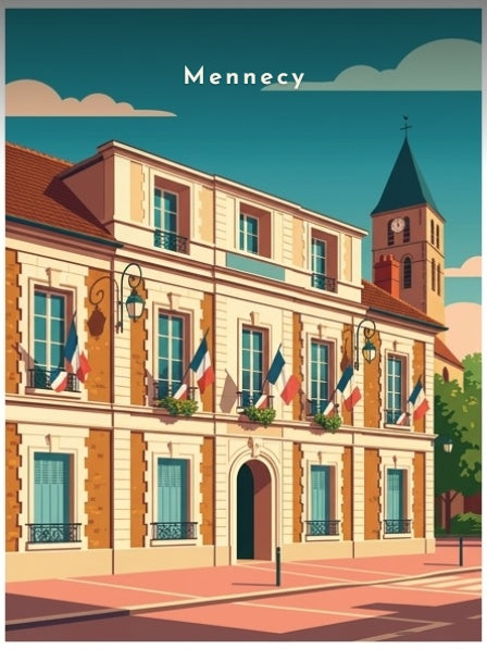 La Mairie et l'église Saint-Pierre — Pôdevache, visuel seul