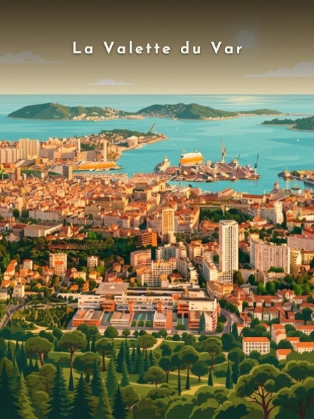 Vue sur la rade de Toulon — Pôdevache, visuel seul