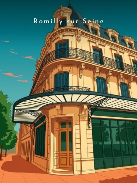 Immeuble d'angle à marquise — Pôdevache, visuel seul