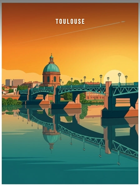 Pont Saint-Pierre au soleil couchant — Pôdevache, visuel seul