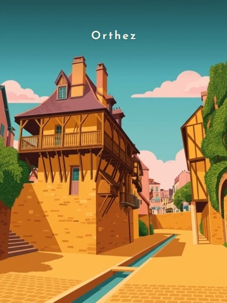 Maison médiévale à encorbellement — Pôdevache, visuel seul