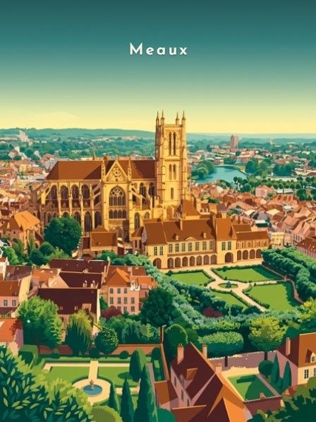 Cathédrale Saint-Étienne et jardin Bossuet — Pôdevache, visuel seul
