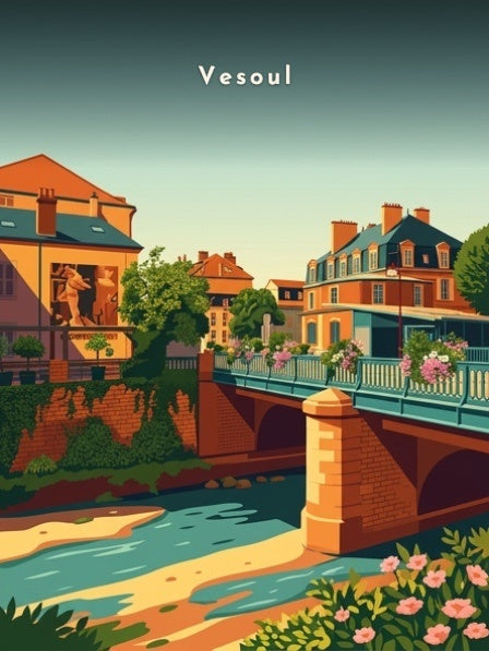 Le pont fleuri sur le Durgeon — Pôdevache, visuel seul