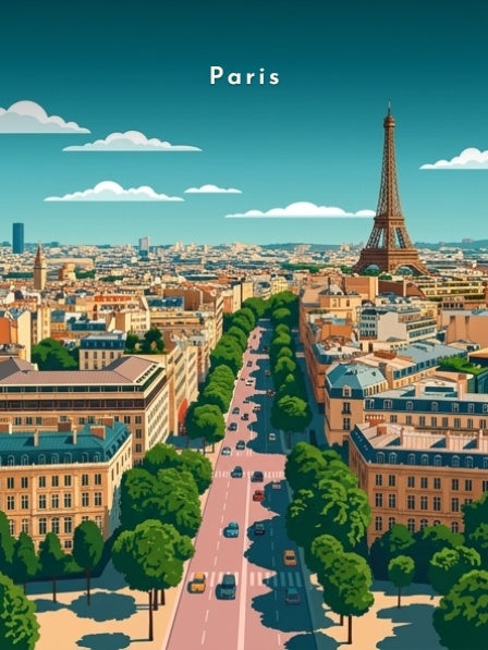 Perspective sur la tour Eiffel — Pôdevache, visuel seul