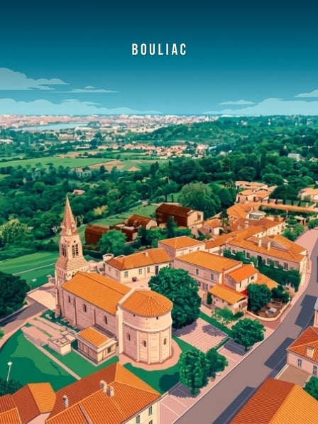 Panorama sur le village et l'église — Pôdevache, visuel seul