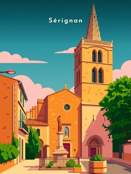 La collégiale depuis la place — Pôdevache, visuel seul