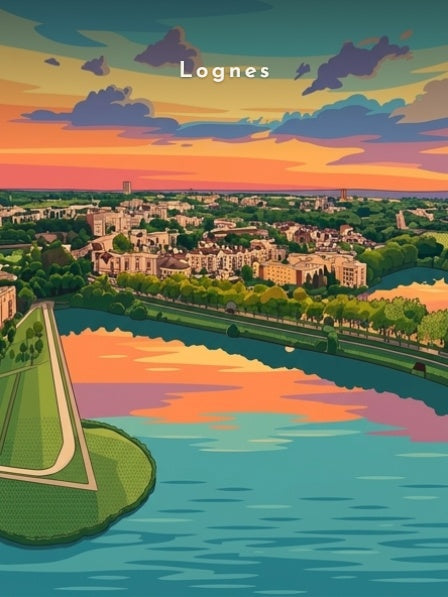 Le plan d'eau au coucher du soleil — Pôdevache, visuel seul