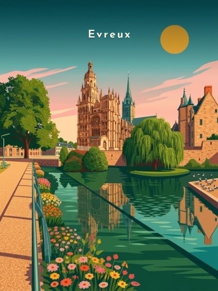 Cathédrale Notre-Dame et l'Iton — Pôdevache, visuel seul