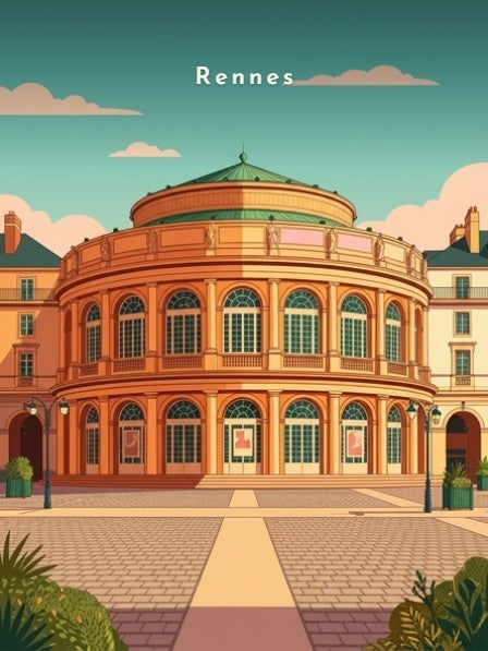 L'Opéra encadré de végétation — Pôdevache, visuel seul