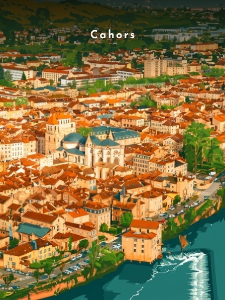Cathédrale Saint-Étienne et le Lot — Pôdevache, visuel seul